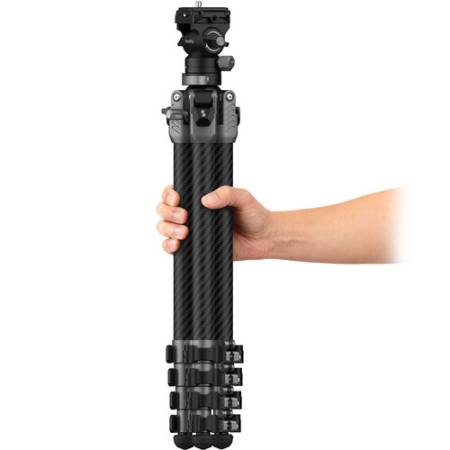 SmallRig 5477 AP255Pro - przenośny zestaw, statyw Carbon z głowicą video - złożony